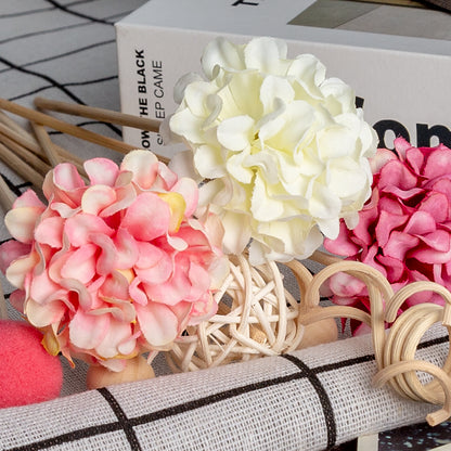 Bâtonnets Diffuseurs avec Fleurs d’Hortensia – Parfum Sans Flamme & Déco Minimaliste (Lot de 10)